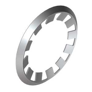 Rotor Clip External Axial Grip Ring, 12 Prongs, .620" - .630" Shaft Dia, Stainless Steel
