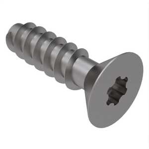 Stanley #0 X 3/16" Long, Torx Plus Flat Head Plastite 48-2 Screw, Stainless Steel, Passivated