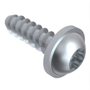 M2 X 10mm Long, Torx Plus, Round Washer Head, Delta PT® Screw, Steel, Zinc Clear Trivalent