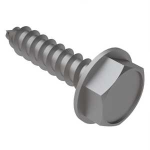 #10 X 3/4" Long, Indented Hex Washer Head, Type A Tapping Screw, Steel, Plain