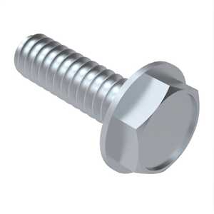 1/4" - 20 X 1" Long, Hex Drive, Indented Hex Washer Head, Machine Screw, Steel, Zinc Clear Trivalent. Specification - ASME B18.6.3