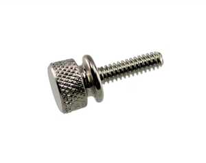 Unicorp 1/4" - 20 Brass Washer Face Thumb Screw, 1"L, Nickel