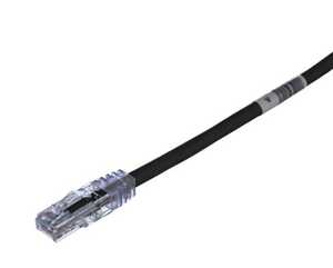 Panduit Cat 6 UTP Copper Patch Cord, Black, 3ft L