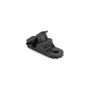 HellermannTyton Mini Ratchet P-Clamp, 0.15 - 0.31" Bundle Dia., 6.5mm Hole Dia., Polyamide, Black, 100/bg