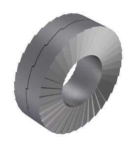 Heico 1" Heico-Lock Wedge Lock Washer, 27.9 ID, 39mm OD, Steel, Zinc Flake