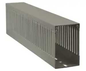 Heyco WD Series Wire Duct, 1.5" H X 1" W, Gray, 6.5 ft L