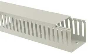 Heyco WD Series Wire Duct, 1.5" H X 1" W, White, 6.5 ft L