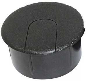 Essentra 2-1/4" Desk Grommet, Round, Plastic, Black