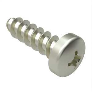 M1.5 X 3.5mm Long, Pan Head PT® Screw, Phillips, Steel, Nickel