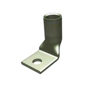 Burndy Compression Terminal, 1 AWG, Copper, 1 Hole, 1/2" Stud, Standard Barrel, 90 Degree